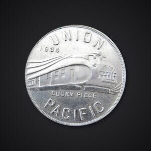 1934 Union Pacific “Lucky Piece” Token ALCOA Pullman Train Promo – Railroadiana